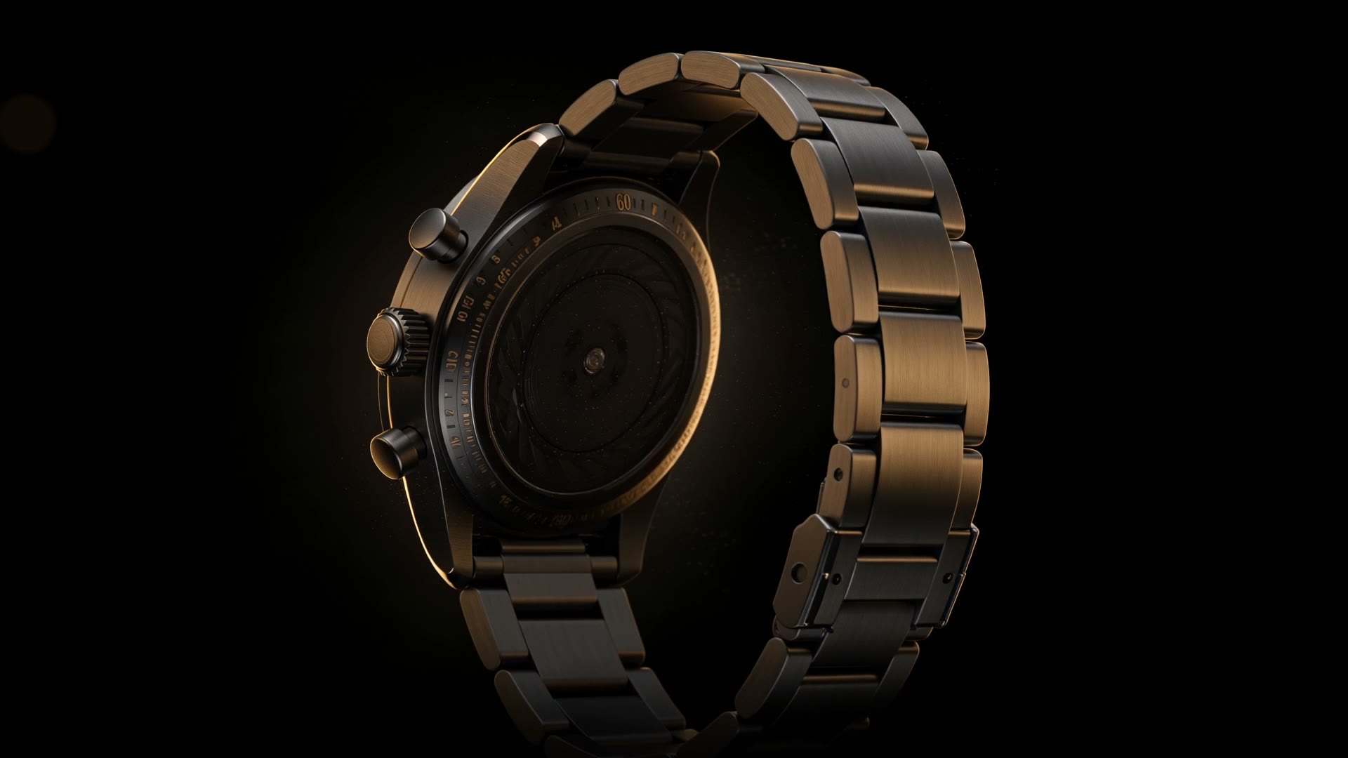 Caseback profile in rim light