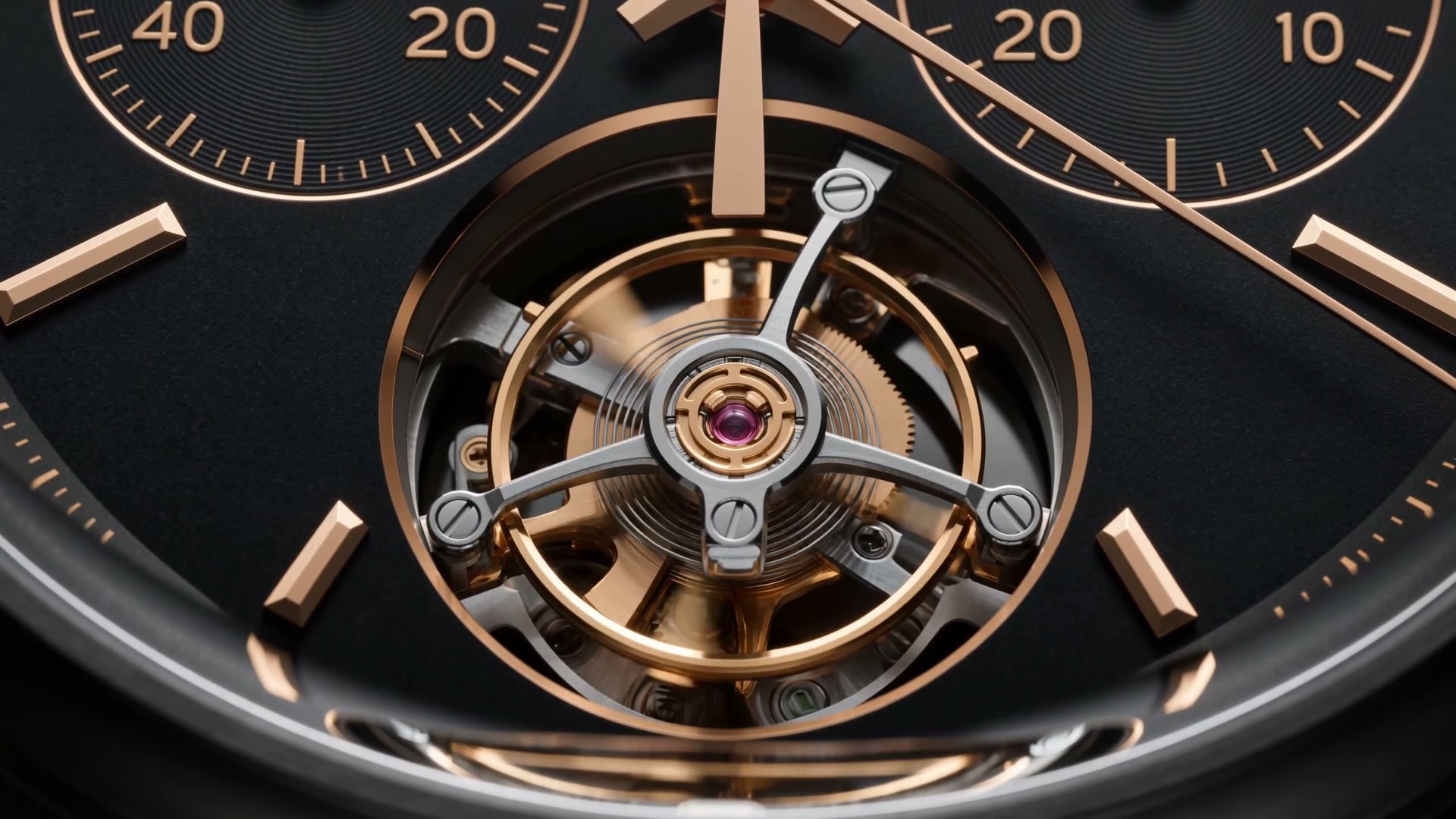 The gold tourbillon cage